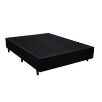 Base Box Casal Sintético Preta - 39x138x188