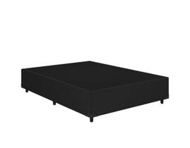 Base Box Casal Suede Preto 138x188 Blindado