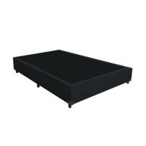 Base Box Casal Suede Preto Base Box Casal Suede Preto