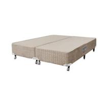 Base Box Castor Premium Bege Casal Queen Bipartida 158x198 (Cama Resistente- Alta Qualidade)