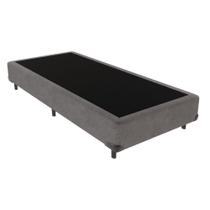 Base Box Cinza Solteiro Madeira 88cm Kazamix