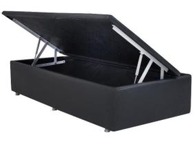 Base Box com Baú Solteiro 46X88X188 preta Sintetico spmoveis