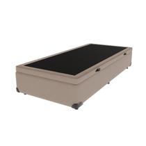 Base Box com Baú Solteiro Bege de Madeira 88cm KazaMix Base Box com Baú Solteiro Bege de Madeira 88cm KazaMix