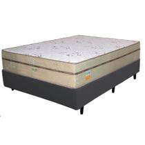 Base Box com Colchão Toronto Ecotec Casal Molas Ensacadas 62x188x138 Cor Preto