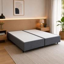 Base Box Desmontável King 193x203x39cm Yescasa Cinza