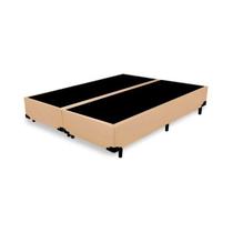 Base Box King Bipartido Khouse Sintético Bege 40x192x203 Base Box King Bipartido Khouse Sintético Bege 40x192x203