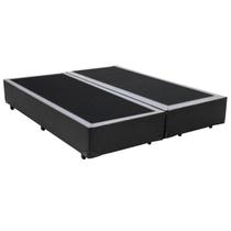 Base Box King Bipartido Khouse Sintético Cinza 40x192x203 Base Box King Bipartido Khouse Sintético Cinza 40x192x203
