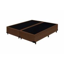 Base Box King Bipartido Khouse Suede Marrom 40x192x203 Base Box King Bipartido Khouse Suede Marrom 40x192x203