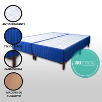 Base Box King Bipartido Padrão Suede Liso (1,93 x 2,03 m) Com 37 cm de altura Para Colchão Base Box King Bipartido Padrão Suede Liso (1,93 x 2,03 m) Com 37 cm de altura Para Colchão