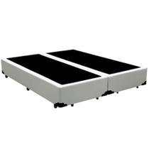 Base Box King Bipartido Suede Branco 38x198x203 Base Box King Bipartido Suede Branco 38x198x203