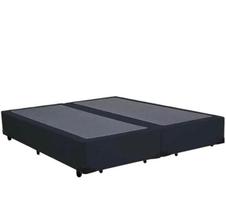 Base Box King Bipartido Suede Preto 38x198x203
