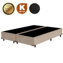 Base Box Lobbox King 1,93 X 2,03 X 0,28 Suede Bege