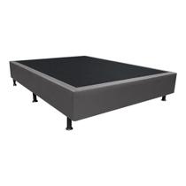 Base Box para Cama Casal 138x188cm Liz S05 Sintético Cinza - Mpozenato