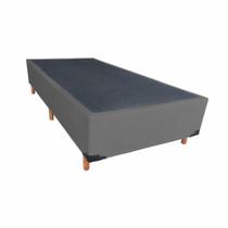 Base Box Para Cama Solteiro 88 cm Confort Suede Cinza