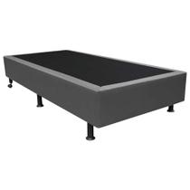 Base Box para Cama Solteiro 88x188cm Liz S05 Sintético Cinza - Mpozenato Base Box para Cama Solteiro 88x188cm Liz S05 Sintético Cinza - Mpozenato