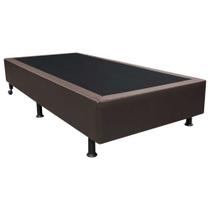Base Box para Cama Solteiro 88x188cm Liz S05 Sintético Marrom - Mpozenato Base Box para Cama Solteiro 88x188cm Liz S05 Sintético Marrom - Mpozenato