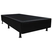 Base Box para Cama Solteiro 88x188cm Liz S05 Sintético Preto - Mpozenato