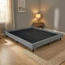 Base Box Para Colchão King Size Japonesa Montessoriana Tatame Quarto Linho Cinza Base Box Para Colchão King Size Japonesa Montessoriana Tatame Quarto Linho Cinza