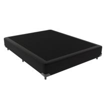 Base Box Preta Casal 138cm Madeira KazaMix
