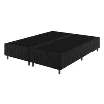 Base Box Queen 25cm x 1,98m x 1,58m Treviso Matelado Rustico preto