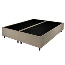 Base Box Queen 37cm x 198cm x 158cm Cristal Liso Veludo Perola