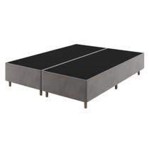 Base Box Queen 37cm x 198cm x 158cm Treviso Liso Cinza/Grafite