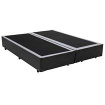 Base Box Queen Bipartido Belos Sonhos Sintético Cinza 40x158x198