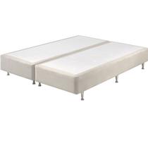 Base Box Queen Somiê Uni Veludine 37x158x198cm Bege Ecoflex Base Box Queen Somiê Uni Veludine 37x158x198cm Bege Ecoflex