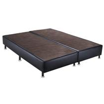 Base Box Queen Sommier Ortobom material sintético Preto 158x198x30