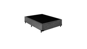 Base Box Solteirão King Suede Cinza 203x96x40xm