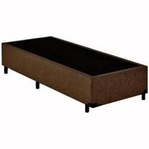 Base Box Solteirão King Suede Marrom 203x96x40xm Base Box Solteirão King Suede Marrom 203x96x40xm