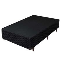 Base Box Solteirão Suede Bordado Preto 100X198X40 Ortofirme Base Box Solteirão Suede Bordado Preto 100X198X40 Ortofirme