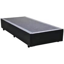 Base Box Solteiro 88188 cm Preto com 42 cm de Altura Estrutura Reforçada - Fábrica de Tudo