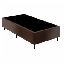 Base Box Solteiro 88x188 cm Marrom Estrutura Reforçada