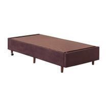 Base Box Solteiro 88x188 Suede Chocolate - Criazzi
