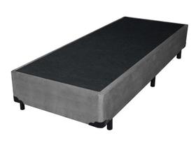 Base Box Solteiro 88x188 Suede Cinza