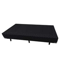 Base Box Solteiro Belos Sonhos Poliéster Preto 40x78x188