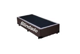 Base Box Solteiro Blindado Linhão Marrom