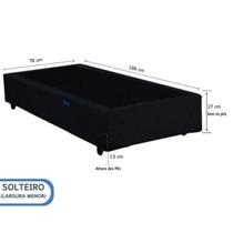 Base Box Solteiro Blindado Suede 78x188 Largura Menor Ideal para Quartos Pequenos Medida Especial Base Box Solteiro Blindado Suede 78x188 Largura Menor Ideal para Quartos Pequenos Medida Especial