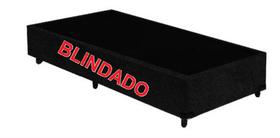 Base Box Solteiro Blindado Suede Preto