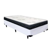 Base Box Solteiro Branco + Colchão De Solteiro D20 Cali Toraflex 88x188 x12