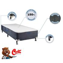 Base Box Solteiro Castor Silver Star Cinza 88x188x40 Reforçada