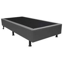 Base Box Solteiro Cinza Sintético 38x88x188 Base Box Solteiro Cinza Sintético 38x88x188