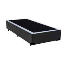 Base Box Solteiro Cinza Sintético 38x88x188 Base Box Solteiro Cinza Sintético 38x88x188