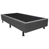 Base Box Solteiro Cinza Sintético - 38x88x188 Base Box Solteiro Cinza Sintético - 38x88x188
