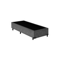 Base Box Solteiro Crisle Suede Cinza 40x88x188