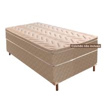 Base Box Solteiro Florença 42x88x188cm Bege/Rustico Paropas By Ecosono