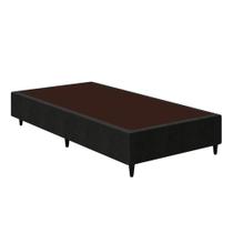 Base Box Solteiro Linho Preto 88X188X30 Ortobom