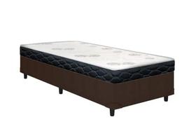 Base Box Solteiro Marrom + Colchão De Solteiro D20 Cali Toraflex 88x188 x12