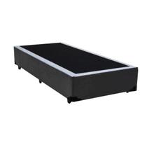 Base Box Solteiro Premium Sintético Cinza 40x88x188